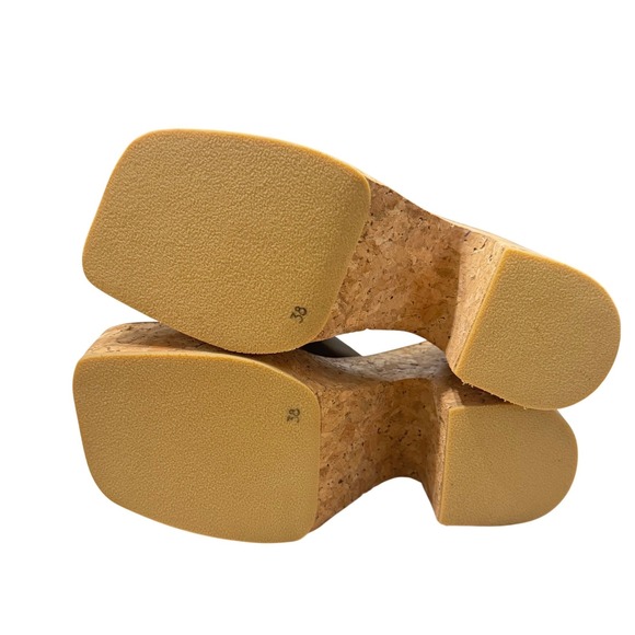 Jeffrey Campbell Lucianna Sandal 7.5 Olive Green Cork Platform - Picture 11 of 12